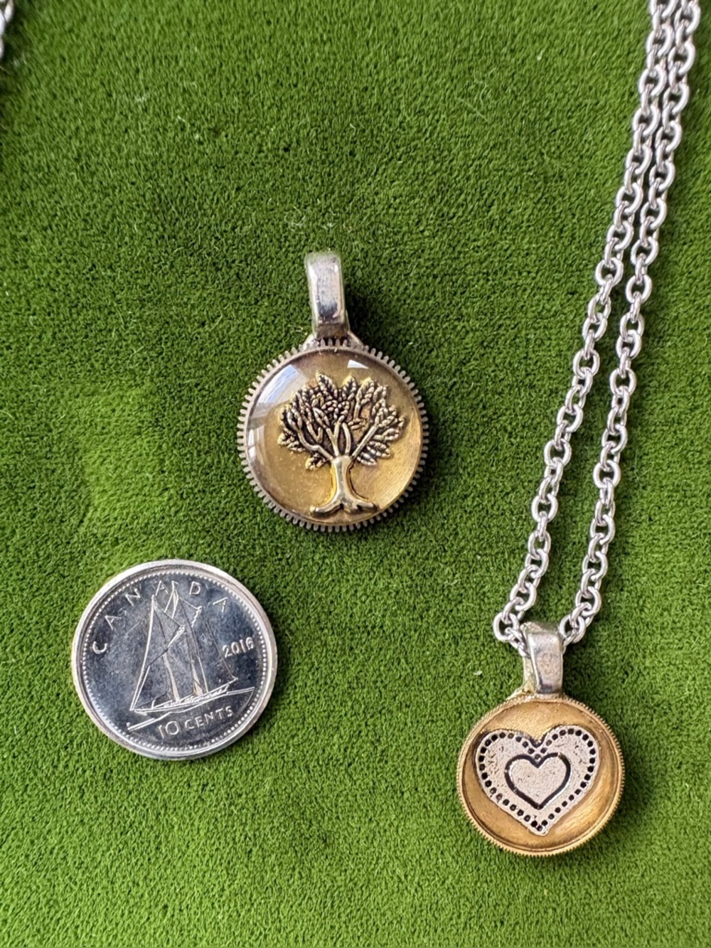 🌳💟ARTISAN Necklace w/ Heart & Tree of Life Charms on 20” Chain - Picture 9 of 9